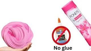 No Glue Pond's Powder Slime💦|How to make slime with pond's powder and Flour without Glue and borax  