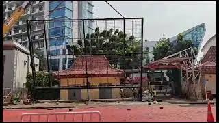 Pemasangan Rangka Videotron Outdoor ONESIA oleh @grosiria.official di Kemenkumham
