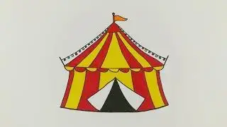 How to Draw Circus Tent Step by Step