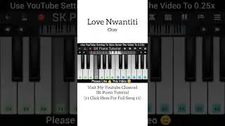 Love Nwantiti (Piano Tutorial) #shorts
