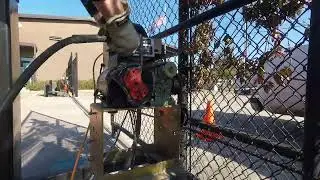 Blowing out the chassis and motor on a slide gate opener SL3000UL LiftMaster Elite Fair Park, Dallas