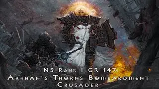 ⭐Diablo 3 │ NS Rank 1 │ Akkhan's Thorns Bombardment Crusader  │ GR 147