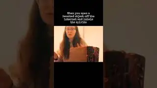 women gets a surprise from haunted object lol #haunted #ghost #dusttodust #scary #creepystories
