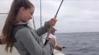 Mako fishing with Kate Schultz and Captain Conway Bowman