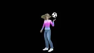 Foot ball juggling|3D realtime animation