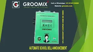 Groomix Automatic Announcement System | Smart Bell & Voice Announcement Solution (model:ATB360-60W)