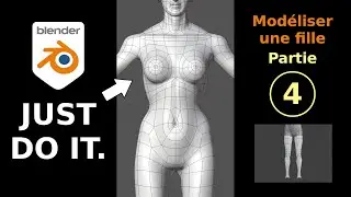 Modéliser une fille avec Blender : 4  Les jambes et les pieds