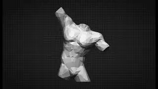 Male Torso Low Poly 3D print model
