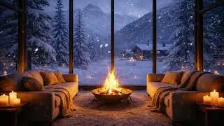 Christmas Sleep Sounds  Fireplace & Gentle Sno