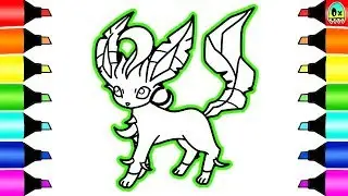 Pokemon Coloring Book Pages Leafeon I Fun Colouring for kids