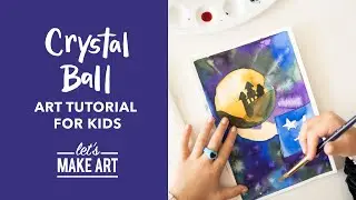 Crystal Ball 🔮 Easy Kids Watercolor Art Lesson by Nicole Miyuki of Let's Make Art
