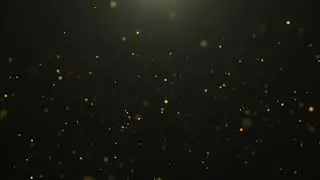 Gold Colored Particles on black Background 4K