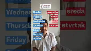 Days od the week in Serbian Language #serbian #serbia #serbianlanguage
