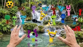 When I Climbed the Waterfall, ALL SPRUNKI Appeared From the Mist 💦🌊