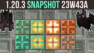 Minecraft 1.20.3 Snapshot 23W43A | Новые летучие мыши, новые блоки | Медная колба и решетка!