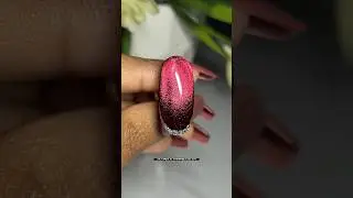 Trending red jelly polish with cat eye | Full tutorial | Day 238/365 #nailart #nailextension