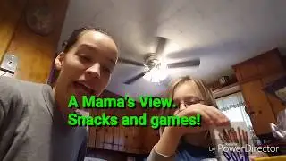 Lazy day snacks and games.