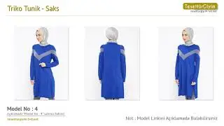 Saks Triko Tunik - Tesett&uuml;r Kazak Modelleri