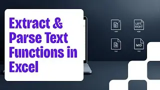 Extract & Parse Text in Excel | LEFT, RIGHT, MID, FIND, #concatenate