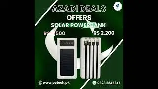 QTech Q114 Solar Power Bank - Your Ultimate Adventure Companion! | Azadi Sale
