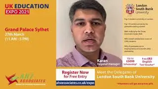 Meet London South Bank University in UK Education Expo 2021 Sylhet