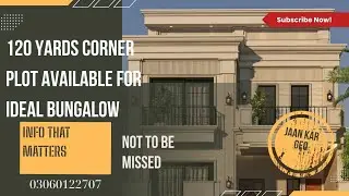 Police Society 120 yards corner plot Available.