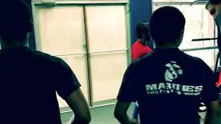 Personal trainer from Tribeca NYC and from Jersey city shows the marines to get stronger and fitter.
