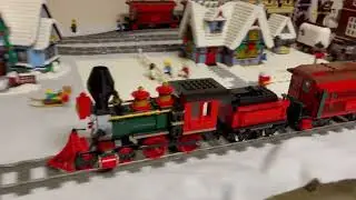 LEGO Train Run Through the Village - Disney Train and Station 71044