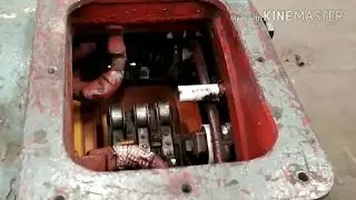 Traction motor of train engine.