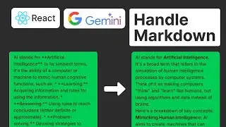 How To Handle The Markdown Syntax From Your AI | Google Gemini React Chat App