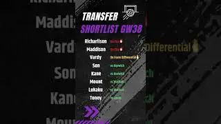 FPL Gw38 transfer shortlist midfield and forward targets