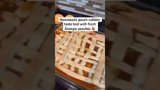 Homemade Georgia Peach Cobbler with fresh peaches
