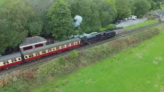 🚂 Steam Locomotive 45212 at Irwell Vale Halt | East Lancashire Railway | DJI Mini 4 Pro Drone