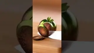 🍈 Satisfying  Apple Cutting  Relaxing Fruit Cutting ASMR 🪷🤤😍#ai#aiasmr #custard #shorts