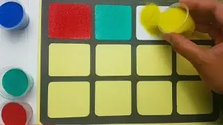 Learn Colours With Sand Art | Make Up Palette Sand Coloring | Rainbow Colour Art