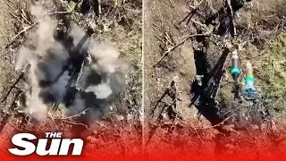 Occupied Russian trench demolished in ambush aerial attack