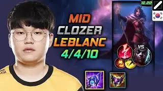 Clozer Mid Ле Блан Build Буря Людена Казнь электричеством - LeBlanc Mid vs Ekko - LOL KR 12.22