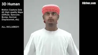 Rigged & Animated 3D Model (Human, People, Man, Male Character) 3DS Max with VRay ArMan0002HD2CS
