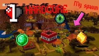 Worst way to start a new hard core in Minecraft 😭!!