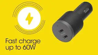 Fast Car Charger 60W Charging Accessory OtterBox Live Connected