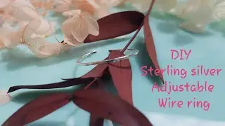 DIY Sterling Silver Adjustable Wire Ring- Hammered Stackable wire Ring-Wire Ring Making Tutorial