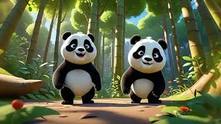 Four Cuddly Pandas Climb a Tree | Animal Counting Song for Kids | Cute Learning Rhyme for Toddlers