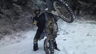Extreme motorcycle ride on ice - Powered by Monster Garage