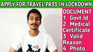 How to apply for Travel Pass in Lockdown | Travel Pass  Free, Complete information
