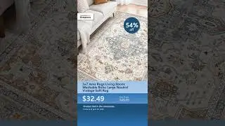 5x7 Area Rugs Living Room: Washable Boho Large Neutral Vintage Soft Rug