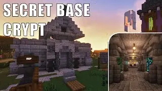Minecraft Gothic Crypt with Hidden Base | Hidden Door and Base Build Tutorial  Java & Bedrock