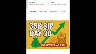 35K SIP Day 30 | Daily Mutual Fund SIP Update & Returns. #sipreturns #monthlysip #growthfund