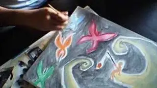 Moon Fairies Butterflies Painting Part 3