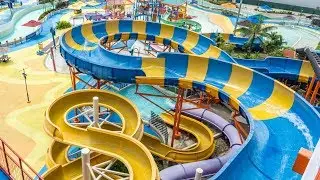Wild Wild Wet Singapore - Ular-Lah | Big Raft Waterslide Onride POV