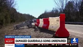 Damaged guardrails going unrepaired
